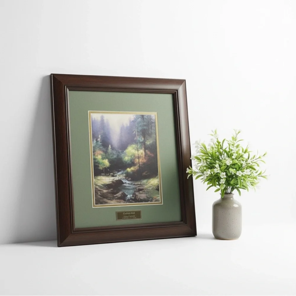 Thomas Kinkade Creekside Trail, Library Edition, Home Interior W/Certificate. 